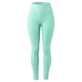 thumbnail image 5 of Gibobby Pantalones de Casuales Pantalones de cintura elástica para mujer, mallas puras, mallas de Yoga, Fitness, Color texturizado, levantamiento de cadera, correr, informales(Verde， S), 5 of 5
