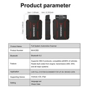 KONNWEI MAXOBD Full System Bluetooth ODB2 Code Reader Diagnostic Scanner Tool Check Engine,Voltage Test,I/M Readiness,Data Stream,Auto VIN,for iOS & Android System