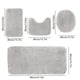 thumbnail image 3 of Juego de alfombras de baño. Fabricadas en felpa de terciopelo y espuma. Ultra absorbentes, lavables a máquina y antideslizantes para suelos de baño modernos (Gris)., 3 of 9