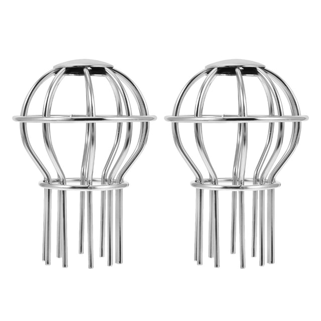 Miangastore Filtre de Vidange de Toit en Acier Inoxydable 2 Pcs 4.13x2.95x1.57 Pouces