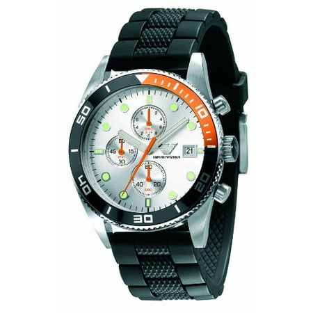 Emporio Armani Sport Chronograph Strap Silver Dial Men's Watch #AR5856