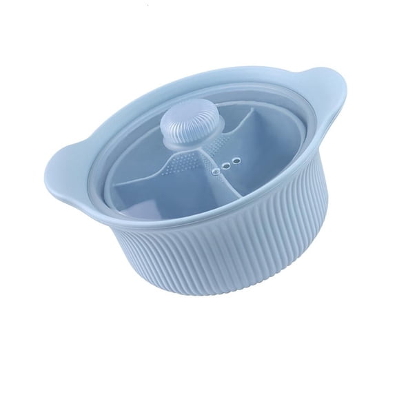 SDFGTstore Large NonStick Microwave Steaming Pot with Handle and Lid Dishwasher Safe
