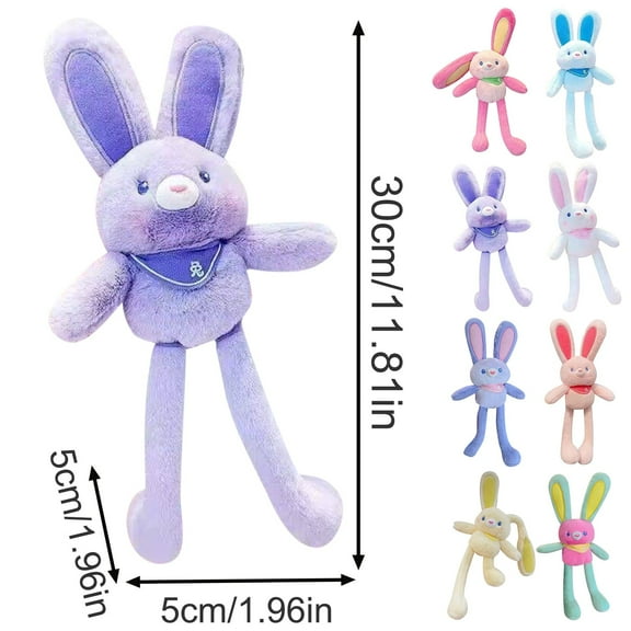 RUIG Bunny Stuffed Animal Toys, Easter Plush Bunny Rabbit Doll Plush Toys Soft Cotton Filling,Keychain Cute Stretchable Long Ears Bunny Doll, Girls First Friend Gifts for Birthday -12 in