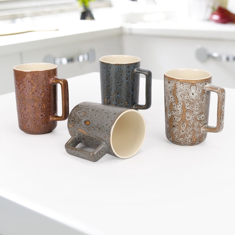 4 Pack Coffee Mug Set, Ceramics Coffee Cup for Water, Coffee, Milk,  15.22oz/450ml