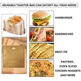 thumbnail image 3 of Non Stick Toaster Bags Reusable and Heat Resistant Easy to Clean,Perfect for Grilled Cheese Sandwiches (4) brown, 3 of 5