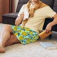thumbnail image 5 of Balery Lemon1 Men's Cotton Knit Pajama Shorts Waistband & Pockets,Short Pajama Pants-4X-Large, 5 of 8