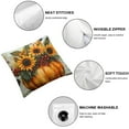 thumbnail image 4 of BCIIG Fall Throw Pillow Covers   Pumpkin Sunflower Leaves Autumn Season Farmhouse Decorative Pillow Cases for Sofa Bed Couch Harvest Thanksgiving Day Outdoor Home Decor 12x12in, 4 of 5