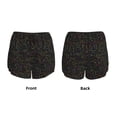 thumbnail image 5 of Lsque Doodle Dinosaur Printed Women's Running Shorts with Liner Pockets,Elastic Quick Dry Workout Athletic Gym Yoga Shorts,Womens High Waist Shorts-XX-Large, 5 of 9