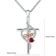 thumbnail image 5 of ICTPTOSL Cross Necklace for Women 925 Sterling Silver Sister Necklace Faith Jewelry Gifts for Women Sisters, 5 of 7