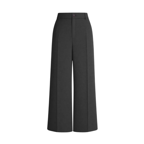 ZIXKCGDSE Dress Pants Women Wide Leg Work Pants Stretchy High Waist Business Casual Trousers Size XXL