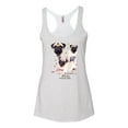thumbnail image 2 of Wild Bobby, If It's Not a Pug It's Just a Dog Gift | Womens Dog Lover Premium Tri-Blend Racerback Tank Top, Heather White, Small, 2 of 3