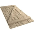 thumbnail image 6 of Ekena Millwork 23 1/2"W x 42"H Rustic Four Board Spaced Board-n-Batten Riverwood Faux Wood Shutters w/Z-Board (Per Pair), Primed Tan, 6 of 10