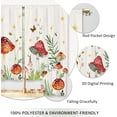 thumbnail image 4 of Mushroom Botanical Kitchen Curtains Flower Boho Floral Small Short Cafe Window Curtains Moon Star Butterfly Retro Rod Pocket Bathroom Drapes Treatment Tier Curtains 2 Panels (27.5x39 Inch), 4 of 6