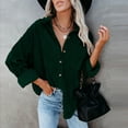 thumbnail image 5 of Zedker Casual Women's Corduroy Fashion Pits Striped Lapel Collar Long Sleeve Jackets with Chest Pocket, Comfy Loose Breathable Fall Clothes,Green,L, 5 of 5