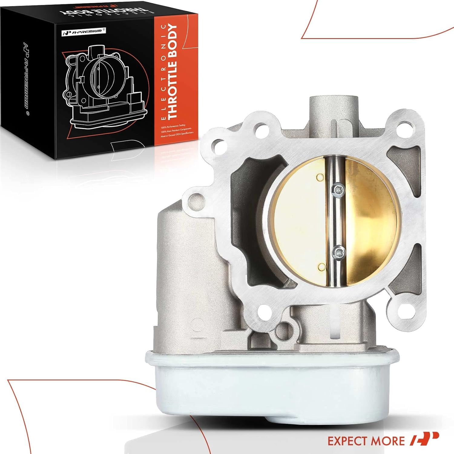 A-Premium Throttle Body Compatible with Chevrolet Cobalt HHR Malibu 2004-2006 Pontiac G4 Pursuit Saab 9-3 Saturn Ion Vue L4 2.0L 2.2L Petrol with TPS Sensor