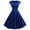 Blue, variant on Vintage Audrey Hepburn Cocktail Dress for Women 50s Elegant V Neck High Waisted A-Line Party Swing Dresses