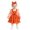 Orange, variant on Ruyang Baby Girl Halloween Outfit Striped Long Sleeve Bodysuit Pumpkin Print Double Layered Suspenders Skirts with Headband Fall Clothes