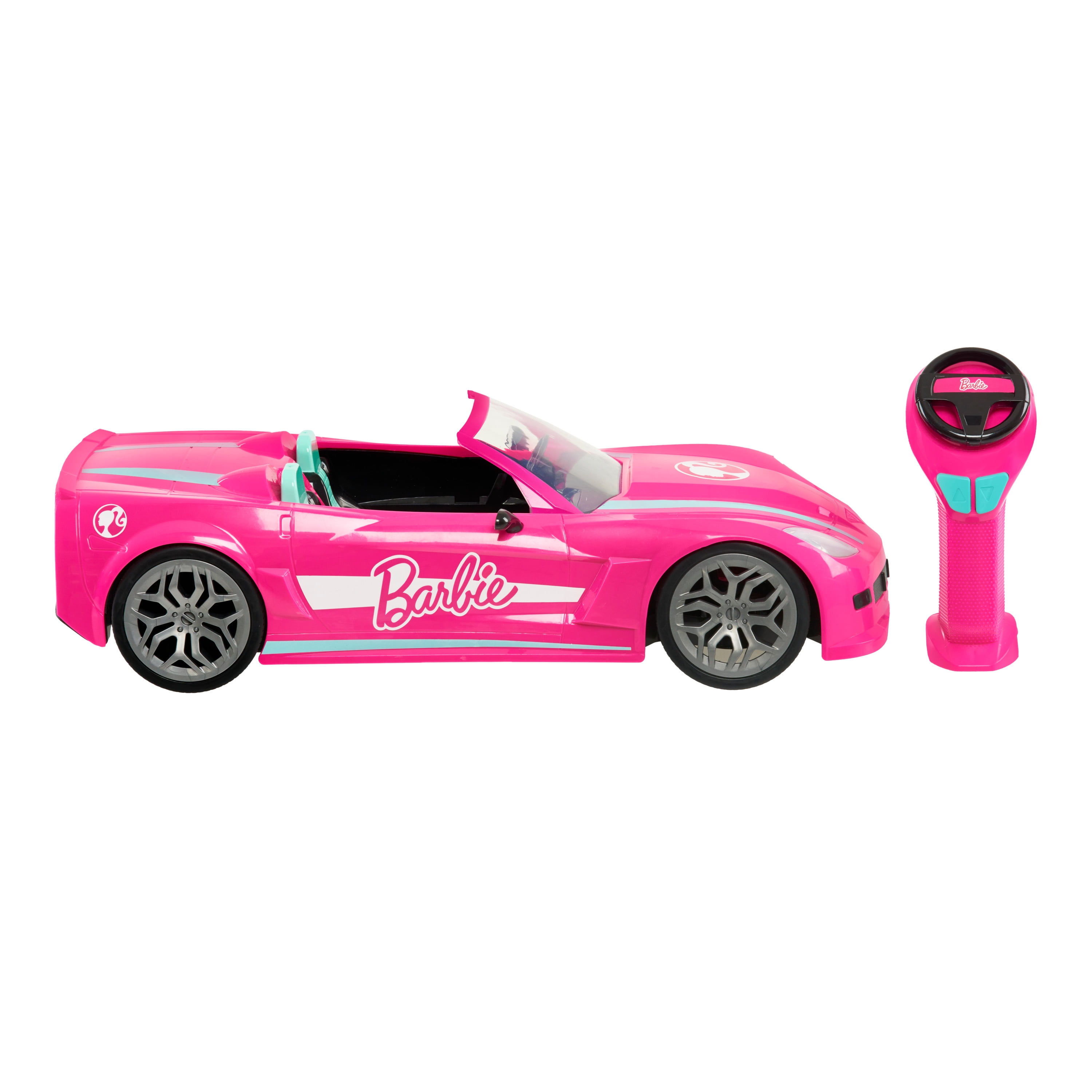 Barbie Remote Control Pink Convertible Car with Lights for Fashion Dolls, Kids Toys for Ages 3 Up, Gifts and Presents - Walmart.com