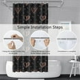 thumbnail image 6 of Black Stall RV Shower Curtain Set 6 Hooks Valentine''s Day Decoration Shower Curtains for Girls Bathroom Minimalist Shiny Love Hearts Waterproof Fabric Bathtub Decor Room Divider 36x72 inches, 6 of 6
