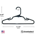 thumbnail image 2 of Closetselect Children's Hanger for Any Clothing Type, Black 30 Count, 2 of 5