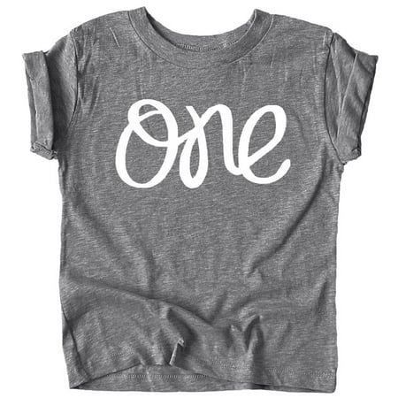 

One 1st Birthday Shirt for Baby Girls First Birthday Outfit Granite Heather Shirt