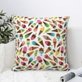 thumbnail image 6 of Rateoe Ice Cream Popsicles Pattern Throw Pillow Cover Premium Pillow Stuffer Sham Square for Decorative Cushion Bed Couch Sofa(Pillow insert not included), 6 of 8