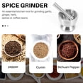 thumbnail image 4 of Stainless Steel Mortar Pestle Set Garlic Spice Grinder Kitchen Tool, 4 of 8