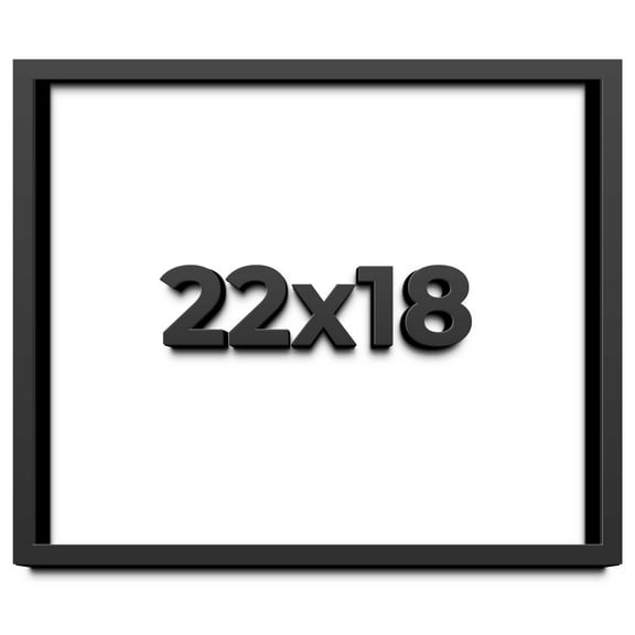 22x18 Shadow Box Frame Black | 1 inches Deep Real Wood Contemporary Shadowbox Display Frame | UV