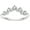 Silver, variant on Aria Half Eternity Ring for Women Sterling Silver CZ Anniversary Band Stackable Chevron Curve by Ginger Lyne