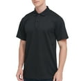thumbnail image 3 of TOPTIE Men's Short Sleeve Polo Shirt, Regular Fit Athletic Quick-Dry Golf Shirt-Black-2XL, 3 of 8