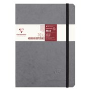 Clairefontaine "My Essential" Bound Paginated Notebook - 96 Ruled Sheets - 6 x 8 1/4 - Grey