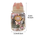 thumbnail image 5 of Yunuuuoa Bear Water Bottle with Straw Leakproof Portable Tumbler Cup for Adults Travel Office Use Insulated Drinkware with Handle 600ml, 5 of 5