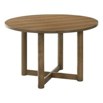 Crestmore 46-inch Round Wood Dining Table Walnut