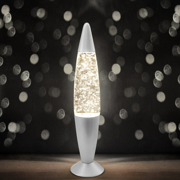Silver on sale glitter lamp
