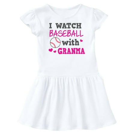 

Inktastic I Watch Baseball with My Granma Gift Baby Girl Dress