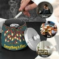 thumbnail image 4 of Yayeee Ashtray with Lid for Cigarette Smokeless Stainless Steel Home Ash Holder, Red Christmas Light, 4 of 7