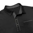 thumbnail image 4 of Men's Long Sleeve Polo Shirts Male Slim Fit Shirt Stylish Contrast Collar Casual Button Down Shirt With Chest Pocket For Fall Winter Tops Mens Shirts, 4 of 7