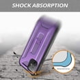 thumbnail image 3 of baomifa-iPhone 11 Étui avec Protecteur d'Écran et Support Antichoc de Qualité Militaire Armure Robuste Double Couche 360 Protection Complète Étui Pare-Chocs pour iPhone 11 6.1 Pouces (Violet), 3 of 4