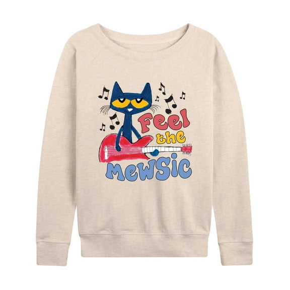 Pete The Cat - Feel The Mewsic - Women's French Terry Long Sleeve Shirt