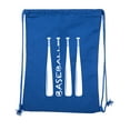 thumbnail image 2 of Baseball Party Bags | Baseball Cotton Drawstring Cinch Backpacks for Team events, Birthdays, and more!, 2 of 2