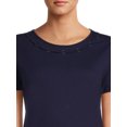 thumbnail image 6 of RealSize Women's Embellished Crewneck Tee with Short Sleeves, Sizes XS-3XL, 6 of 6