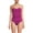 Bright Magenta Shine, variant on Women's Shine Wrap Bandeau Tankini Swimsuit Top