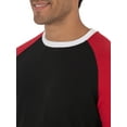 thumbnail image 5 of Fruit of the Loom Men's Raglan Short Sleeve T-shirt and Plaid Pajama Sleep Pant Set, Sizes S-2XL, 5 of 8