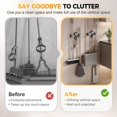 thumbnail image 6 of Broom Holder Mop Hanger, No punching required Broom Hanger Organizer, Broom Holder Wall Mountfor Bathroom, Kitchen, Office, Utility Room, Laundry Room, 1 Pcs, 7.48 Inches, 6 of 6