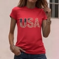 thumbnail image 5 of Vetsdori Patriotic Shirts for Women July 4th Casual Pullover USA Years Anniversary Summer,Short Sleeve Graphic Red White and Blue Fashion Womens Shirts Crew Neck, 5 of 7