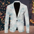 thumbnail image 2 of Mens Fashion Leisure Christmas Printed Pocket Jacket Suit Jacket, 2 of 3