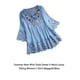 thumbnail image 5 of Blusa vintage para mujer hecha de una camisa con cuello en V cómoda y duradera Tops Bow Family blanco S Sonducket, 5 of 6