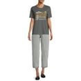 thumbnail image 5 of Time And Tru Women's Graphic Tee with Short Sleeves, 5 of 5