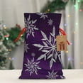 thumbnail image 5 of Naloa Snowflake Gradient Purple Drawstring Christmas Bags, 3D Xmas Gift Bags, Christmas Wrapping Bags, Xmas Goodie Bags, Treat Pouch Bags, Party Favor Bags-Medium, 5 of 9