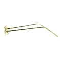 thumbnail image 3 of Mens Narrow Oval Pimp Daddy Gold Metal Rim Sunglasses Yellow, 3 of 4